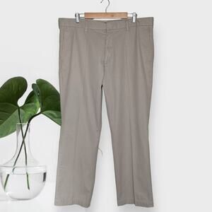 BANANA REPUBLIC Straight Leg 100%Cotton Arden Chino Pants Khaki Flat Front 38x32